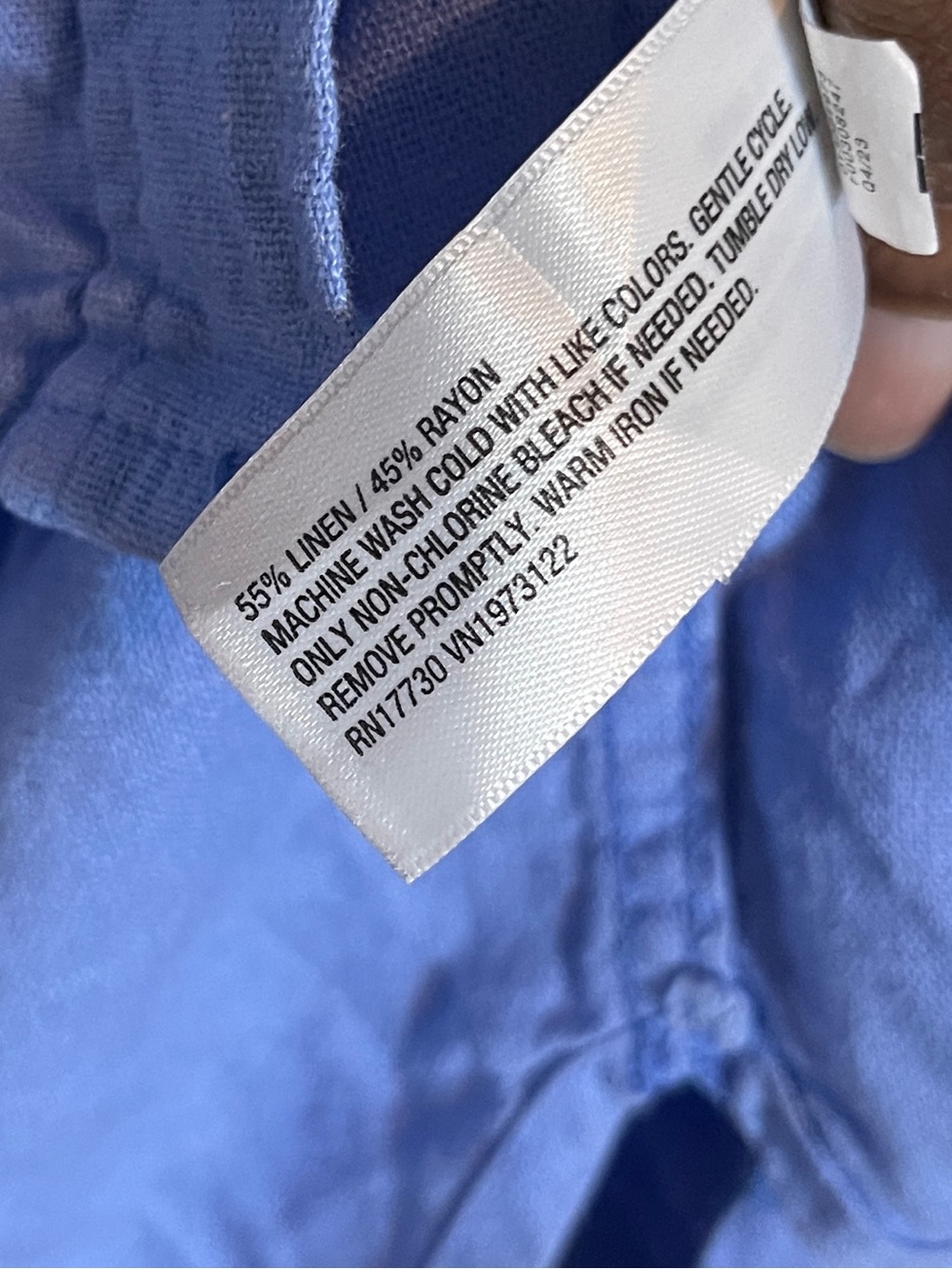 Universal Thread Button-Up Shirt Womens Large Blue Relaxed Fit Linen Classic Top - Picture 4 of 8